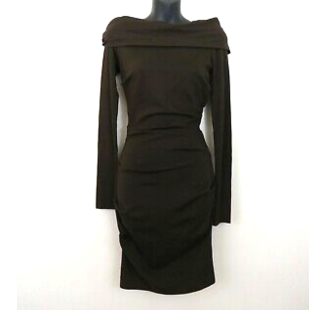 Lovely Off Shoulder Ruched Dress by Nicole Miller